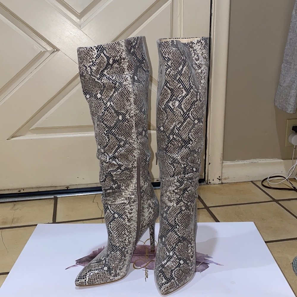 Jessica simpson snakeskin boots